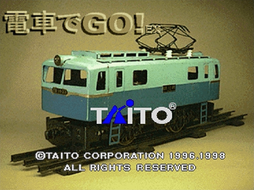 Densha de Go EX title screen for Sega Saturn